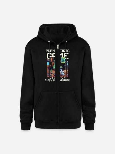 t-rex prehistoric game - Champion Unisex Full Zip Hoodie - black