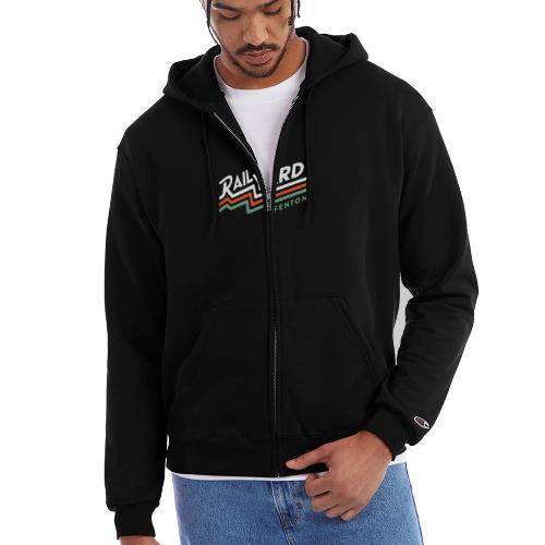White/Color Railyard Logo - Champion Unisex Full Zip Hoodie
