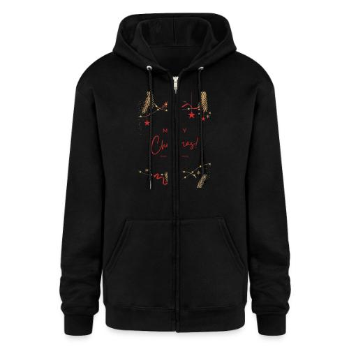 Merry Christmas Typography Design - Champion Unisex Full Zip Hoodie