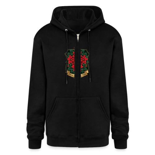 Poinsettia Crest T-Shirt - Champion Unisex Full Zip Hoodie