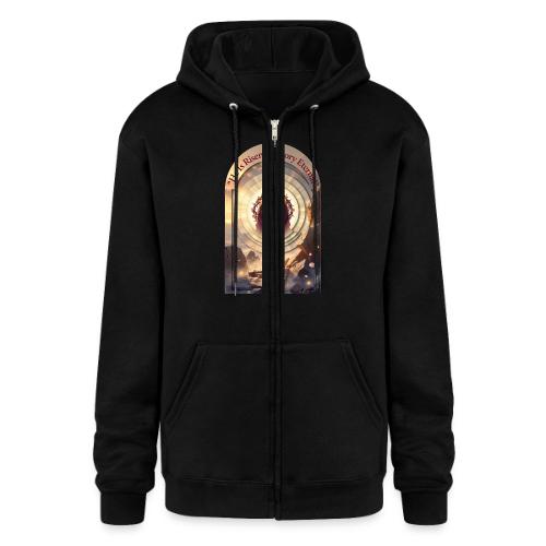 Easter He Is Risen Sacred Face T Shirt, wife Gift - Champion Unisex Full Zip Hoodie