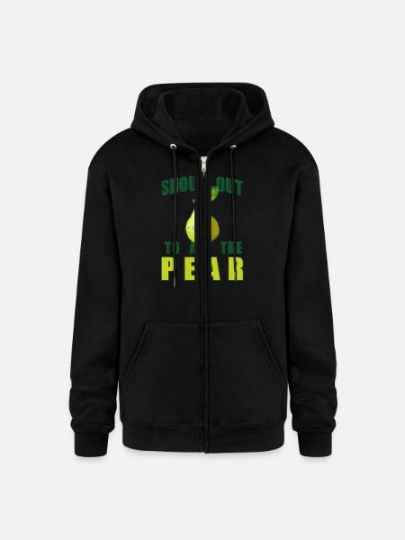 Shout Out To All The Pear - Champion Unisex Full Zip Hoodie - black