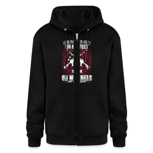 I'd Rather Die on My Feet for Dark Background - Champion Unisex Full Zip Hoodie