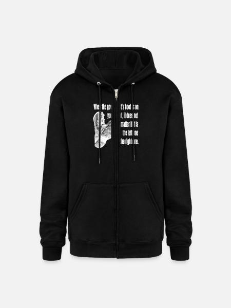 When The Governments Boot - Champion Unisex Full Zip Hoodie - black