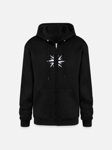 Compass Rose - Champion Unisex Full Zip Hoodie - black