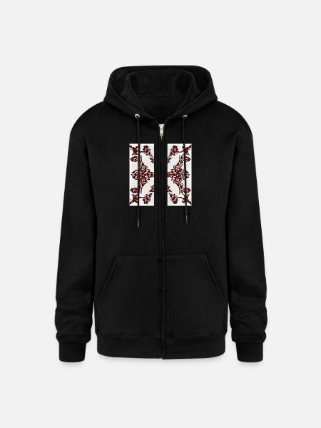 Burgundy ornament - Champion Unisex Full Zip Hoodie - black