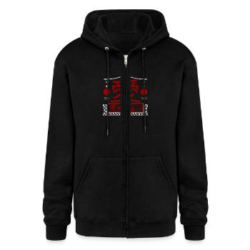 Japan Love Kanji - Champion Unisex Full Zip Hoodie - black - Front