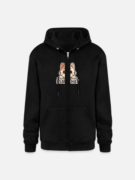 i saw that cat - Champion Unisex Full Zip Hoodie - black
