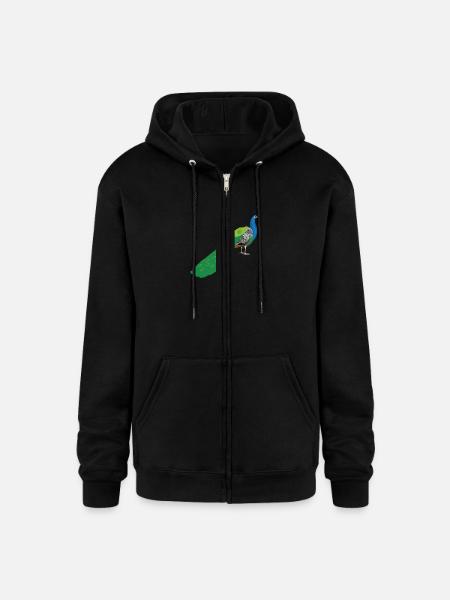 Peacock - Champion Unisex Full Zip Hoodie - black
