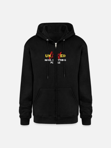 Unlimited Ambition - Champion Unisex Full Zip Hoodie - black