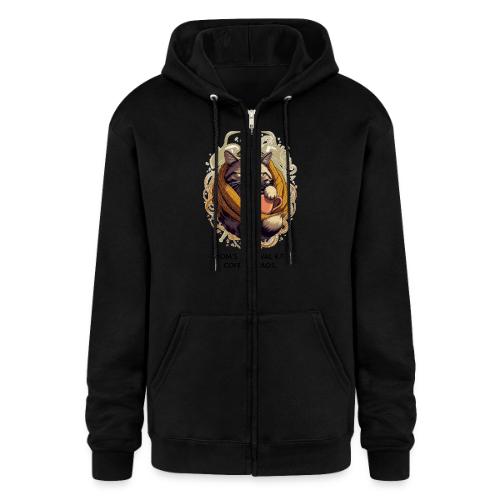 Powered by Sarcasm Cat Tee - Champion Unisex Full Zip Hoodie