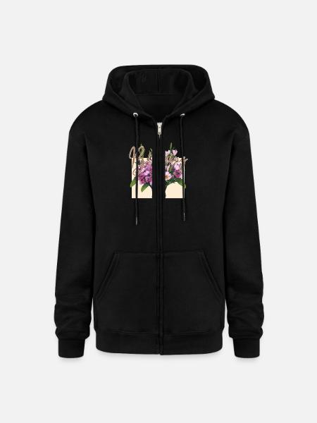 The Blooming Marvel - Champion Unisex Full Zip Hoodie - black