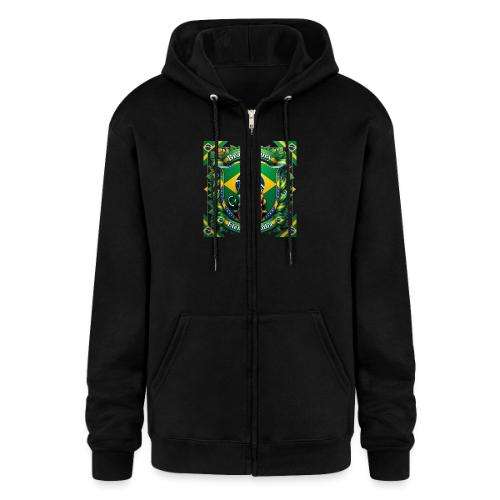 Brazil Jaguar Glory T-Shirt, Flag Pride Badge Gift - Champion Unisex Full Zip Hoodie