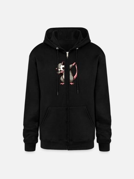 Dabbing Opossum - Champion Unisex Full Zip Hoodie - black