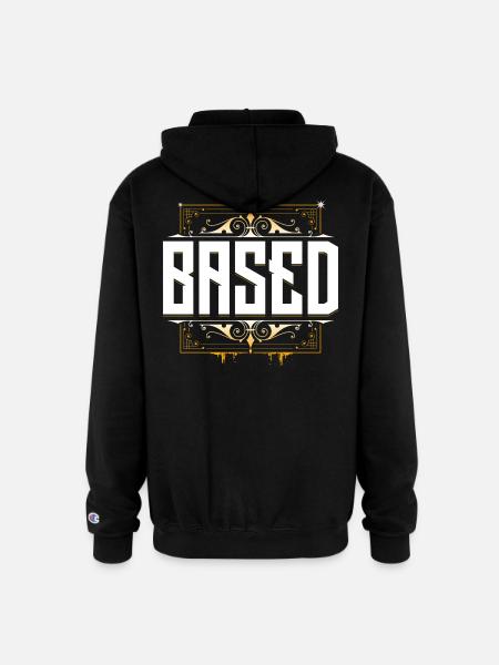 Based - KekW - Omegalul - Twitch - Champion Unisex Full Zip Hoodie - black