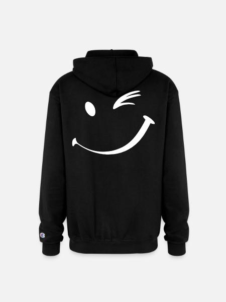 Winking face, Wink smile - Champion Unisex Full Zip Hoodie - black