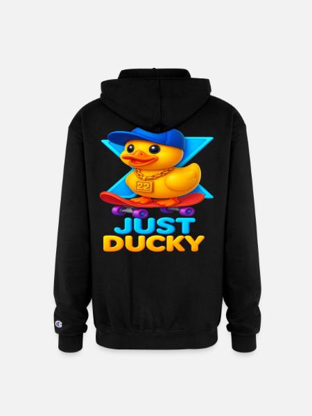 Just Ducky X22 - Champion Unisex Full Zip Hoodie - black