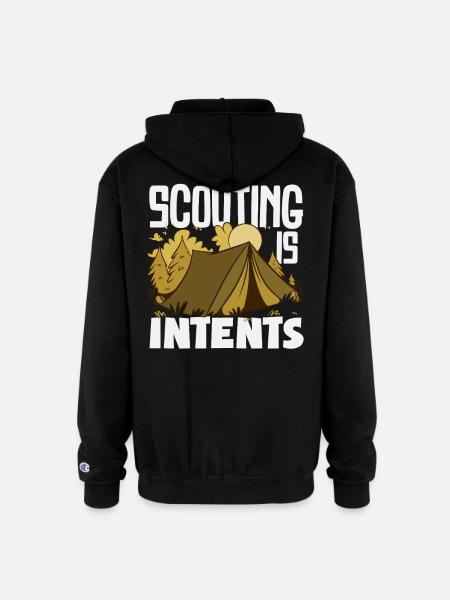 Scouting Is Itents Funny Scout - Champion Unisex Full Zip Hoodie - black