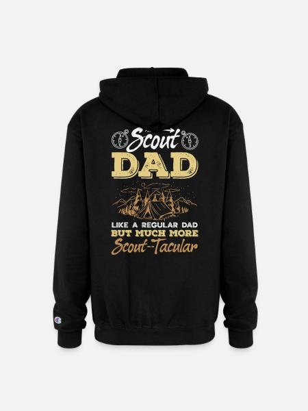 Scout Dad Scouting Camp Leader Father - Champion Unisex Full Zip Hoodie - black