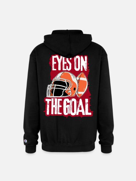 American Football T-Shirt - Champion Unisex Full Zip Hoodie - black