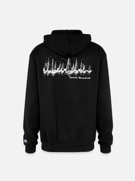 Nantucket, Massachusetts - Champion Unisex Full Zip Hoodie - black