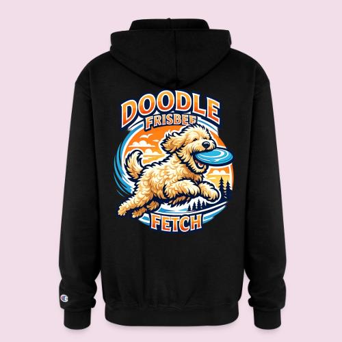 Doodle Frisbee Fetch | Goldendoodle Dog Lover - Champion Unisex Full Zip Hoodie