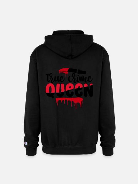 True Crime Queen - Champion Unisex Full Zip Hoodie - black