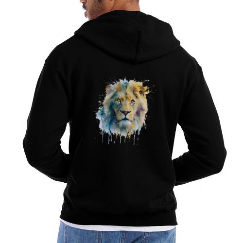 Splash-Art Lion Face - Champion Unisex Full Zip Hoodie