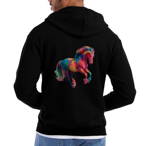 Colorful Paint Splatter Horse Art - Champion Unisex Full Zip Hoodie