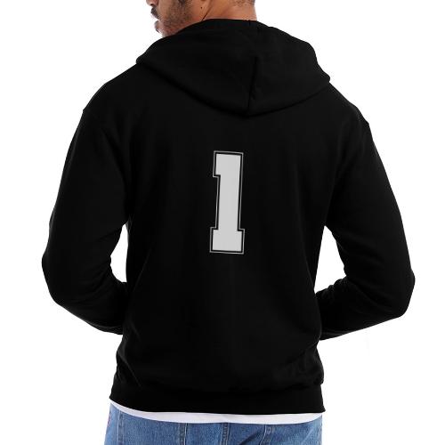White Number 1 – Varsity Font - Champion Unisex Full Zip Hoodie