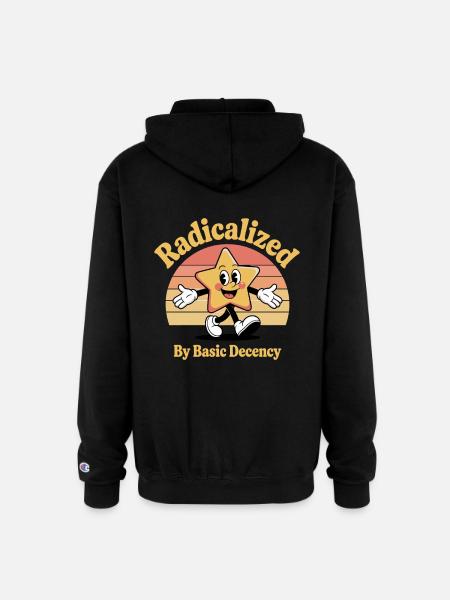Radicalized By Basic Decency - Champion Unisex Full Zip Hoodie - black