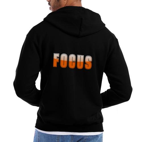 FOCUS Vibrant Orange Motivational Word Design - Champion Unisex Full Zip Hoodie