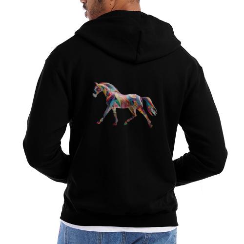 Colorful Abstract Horse Art Design - Champion Unisex Full Zip Hoodie