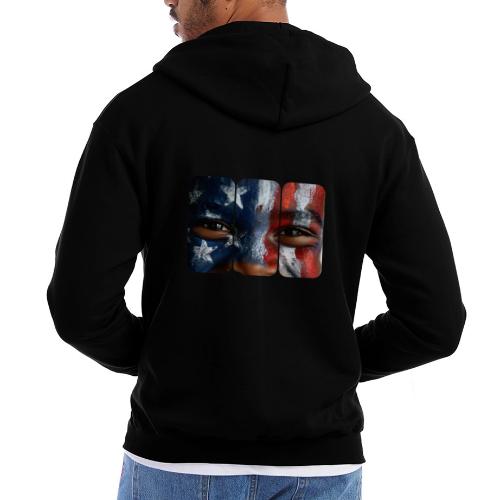 USA: Three Panels of Pride - Champion Unisex Full Zip Hoodie