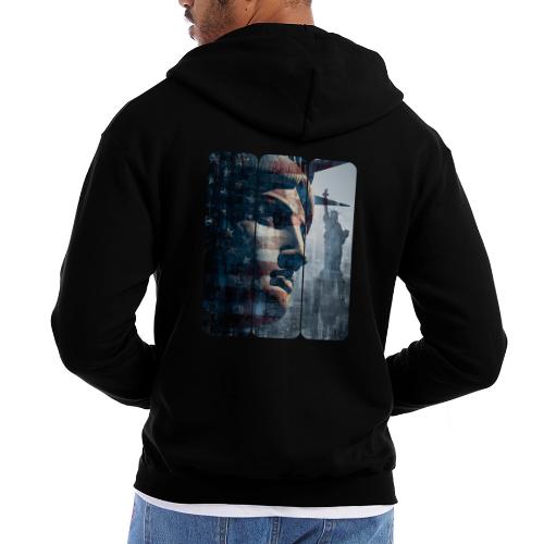 USA: Liberty in Three Visions - Champion Unisex Full Zip Hoodie