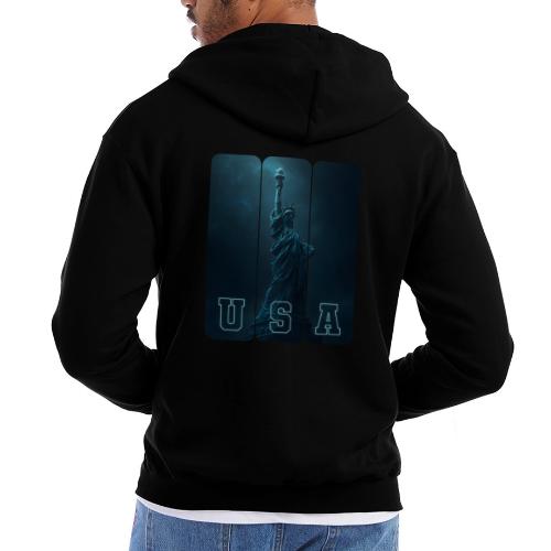 Neon Liberty USA Triptych - Champion Unisex Full Zip Hoodie
