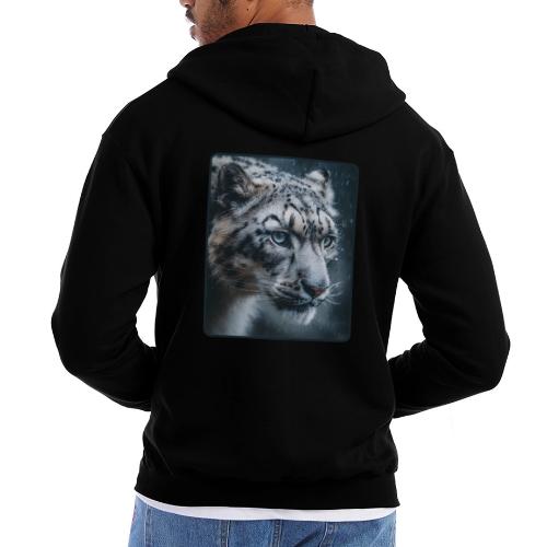 Snow Leopard Blue Eyes Design - Champion Unisex Full Zip Hoodie