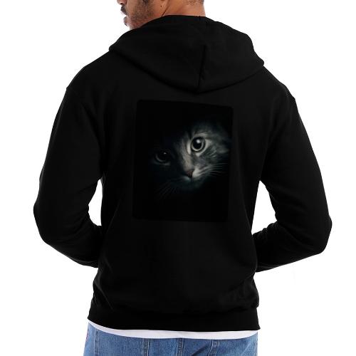 Cat Face in Shadow Close-Up Design - Champion Unisex Full Zip Hoodie