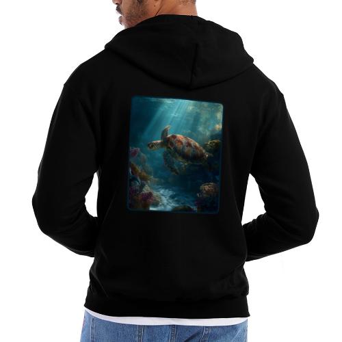 Sea Turtle Coral Reef Design - Champion Unisex Full Zip Hoodie