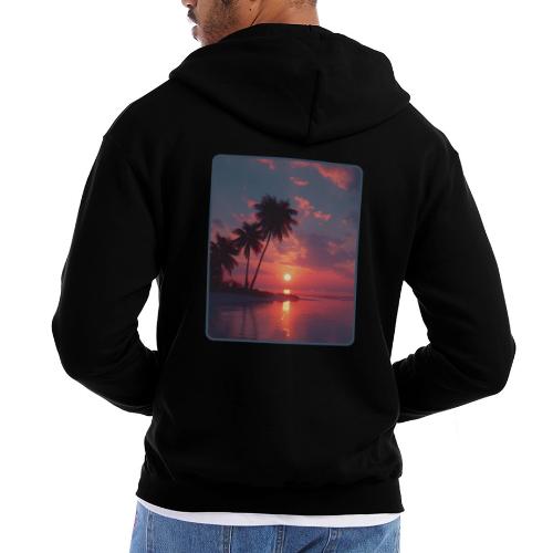Tropical Sunset Ocean Reflection Design - Champion Unisex Full Zip Hoodie