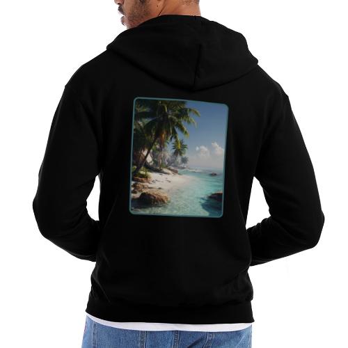 Tropical Beach Paradise Palm Design - Champion Unisex Full Zip Hoodie