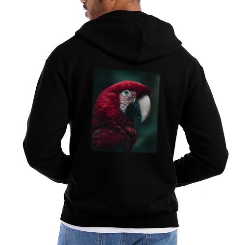 Red Green Macaw Bird Portrait Design - Champion Unisex Full Zip Hoodie