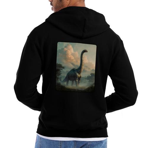 Brachiosaurus Prehistoric Scene Design - Champion Unisex Full Zip Hoodie