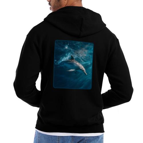 Dolphin Sunlit Ocean Serenity Design - Champion Unisex Full Zip Hoodie