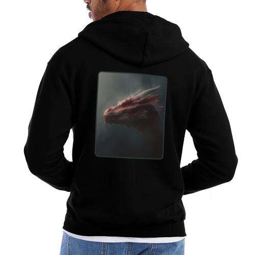 Red Dragon Fog Portrait Design - Champion Unisex Full Zip Hoodie