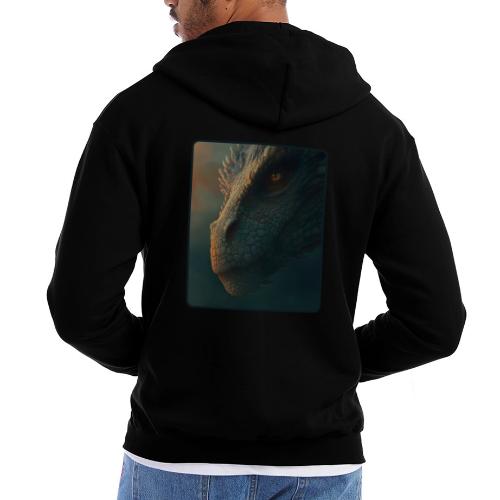 Golden Eye Dragon Close-Up Design - Champion Unisex Full Zip Hoodie