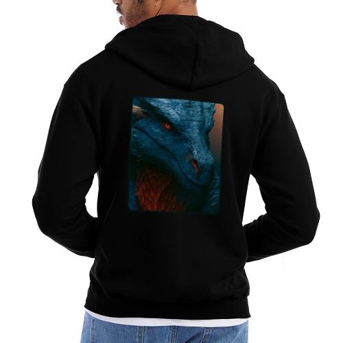 Turquoise Dragon Fire Eye Design - Champion Unisex Full Zip Hoodie