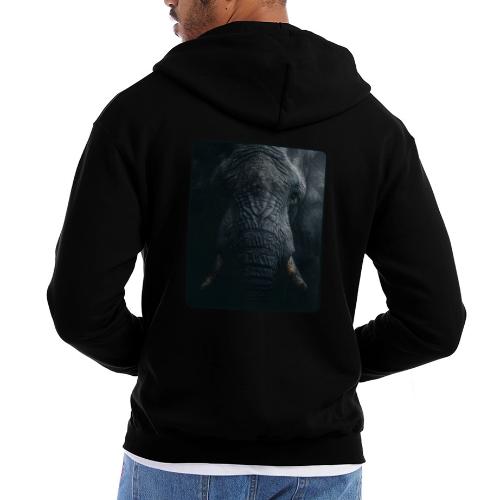 Shadow Elephant Intense Eyes Design - Champion Unisex Full Zip Hoodie