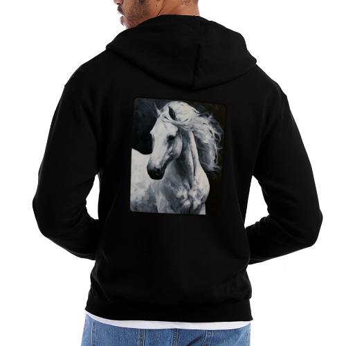 White Horse Oil Painting Design - Champion Unisex Full Zip Hoodie