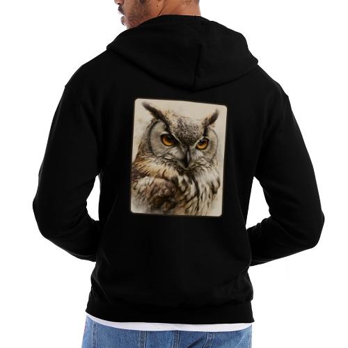 Great Horned Owl Watercolor Design - Champion Unisex Full Zip Hoodie